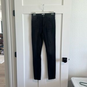 White Birch Women's S Distressed Black Skinny Jeans Stretchy Classic Grunge Emo